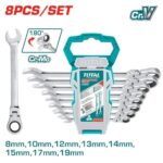Jgo Llave Punta Corona con Chicharra 180° x 8pcs Total